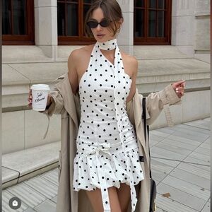 NWT PepperMayo Polkadot Belina Scarf Mini Dress